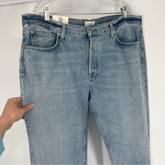 Citizens of Humanity Isla Low Rise Light Denim Straight Jeans in Spector 34 NWT - Picture 4 of 12